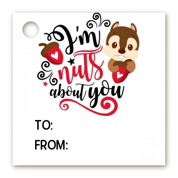  My Valentine - Personalized Valentines Day Card Stock Favor Tags Option 1