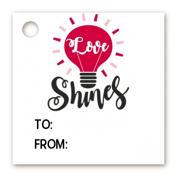  My Valentine - Personalized Valentines Day Card Stock Favor Tags Option 1