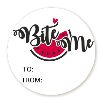  My Valentine - Round Personalized Valentines Day Sticker Labels Option 1