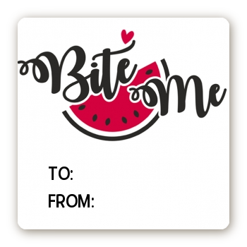  My Valentine - Square Personalized Valentines Day Sticker Labels Option 1