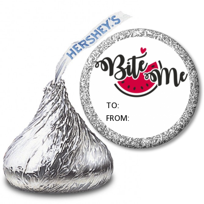  My Valentine - Hershey Kiss Valentines Day Sticker Labels Option 1