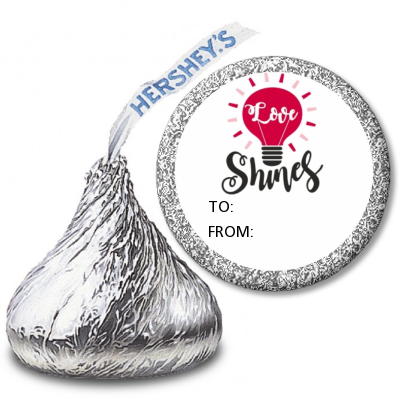  My Valentine - Hershey Kiss Valentines Day Sticker Labels Option 1