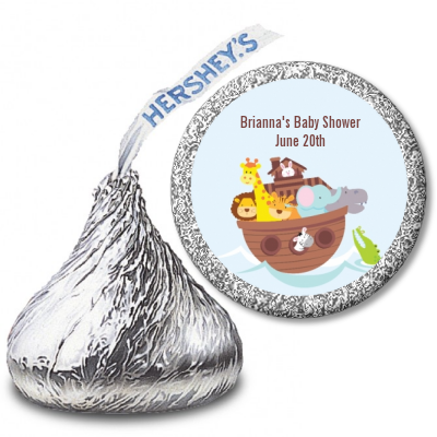 Noah's Ark - Hershey Kiss Baby Shower Sticker Labels