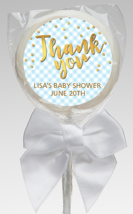  Oh Baby Shower Boy - Personalized Baby Shower Lollipop Favors Dots - Baby