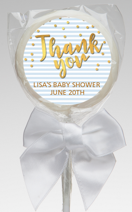  Oh Baby Shower Boy - Personalized Baby Shower Lollipop Favors Dots - Baby