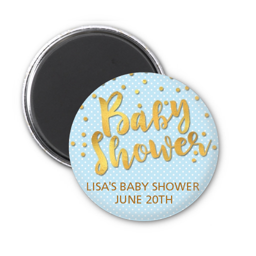  Oh Baby Shower Boy - Personalized Baby Shower Magnet Favors Dots - Baby