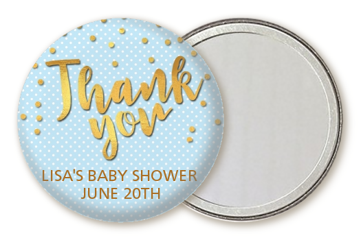  Oh Baby Shower Boy - Personalized Baby Shower Pocket Mirror Favors Dots - Baby