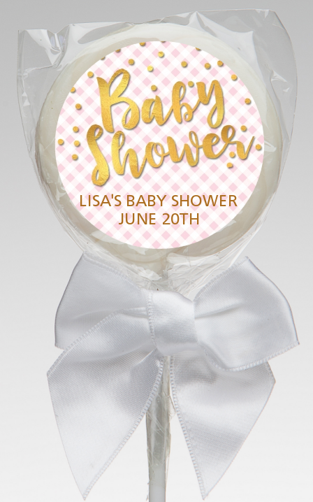  Oh Baby Shower Girl - Personalized Baby Shower Lollipop Favors Dots - Oh Baby