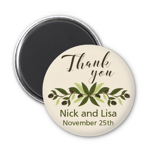  Olive Branch - Personalized Bridal Shower Magnet Favors Best Wishes