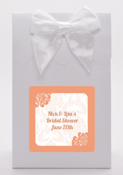 Orange Damask - Bridal Shower Goodie Bags