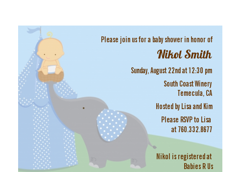  Our Little Peanut Boy - Baby Shower Petite Invitations Peanut Boy