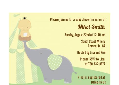  Our Little Peanut Boy - Baby Shower Petite Invitations Peanut Boy