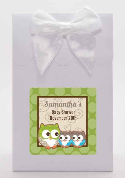 Owl - Look Whooo's Having Twins - Baby Shower Goodie Bags