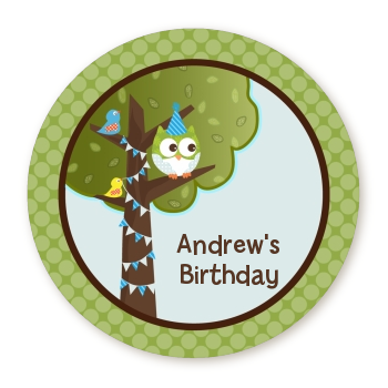  Owl Birthday Boy - Personalized Birthday Party Table Confetti 