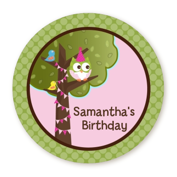  Owl Birthday Girl - Personalized Birthday Party Table Confetti 
