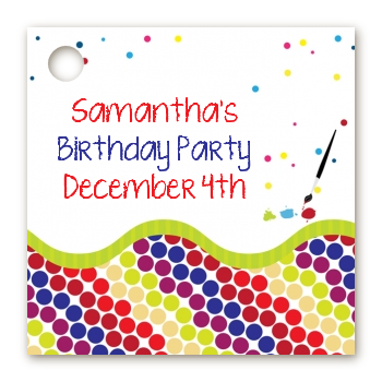 Paint Party - Personalized Birthday Party Card Stock Favor Tags