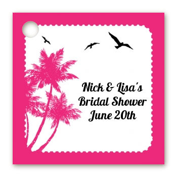 Palm Tree - Personalized Bridal Shower Card Stock Favor Tags