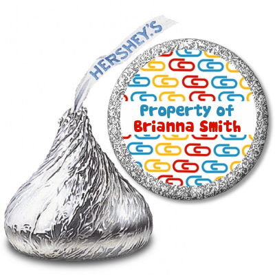 Paper Clips - Hershey Kiss School Sticker Labels