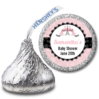 Paris BeBe - Hershey Kiss Baby Shower Sticker Labels