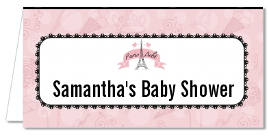 Paris BeBe - Personalized Baby Shower Place Cards