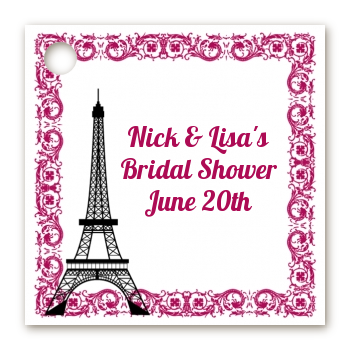 Paris - Personalized Bridal Shower Card Stock Favor Tags