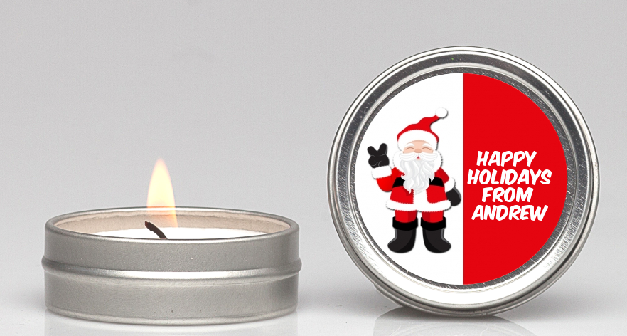  Peace Out Santa - Christmas Candle Favors Option 1