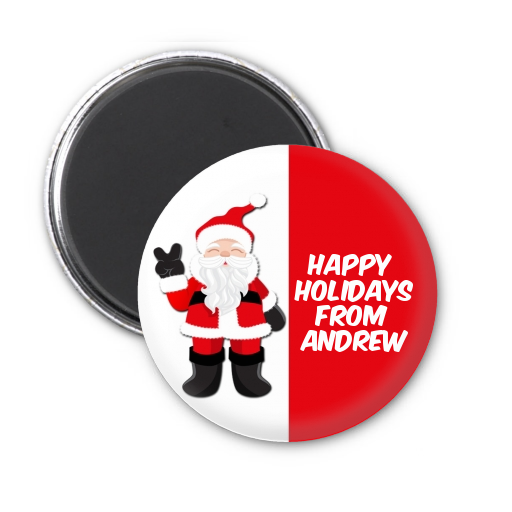  Peace Out Santa - Personalized Christmas Magnet Favors Option 1