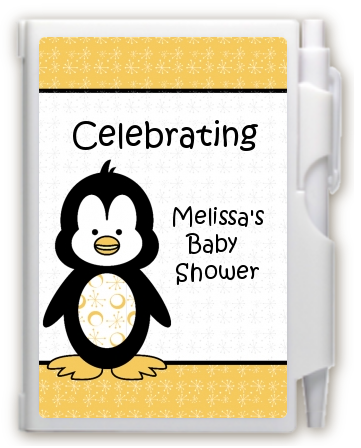 Penguin - Baby Shower Personalized Notebook Favor