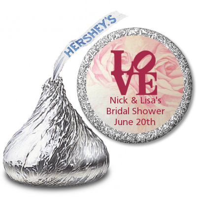 Philadelphia LOVE - Hershey Kiss Bridal Shower Sticker Labels