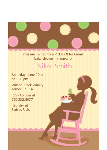 Pickles & Ice Cream - Baby Shower Petite Invitations