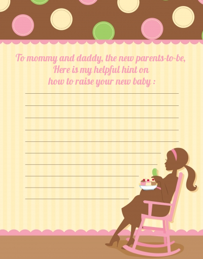 Pickles & Ice Cream - Baby Shower Notes of Advice