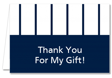 PINSTRIPES - Bar / Bat Mitzvah Thank You Cards