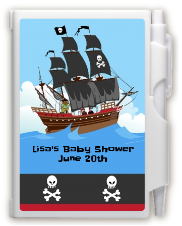 Pirate Ship - Birthday Party Personalized Notebook Favor