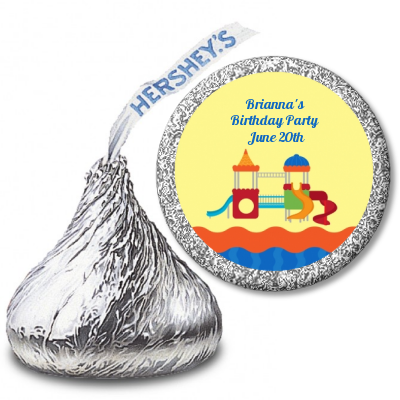 Playground - Hershey Kiss Birthday Party Sticker Labels