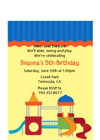 Playground - Birthday Party Petite Invitations