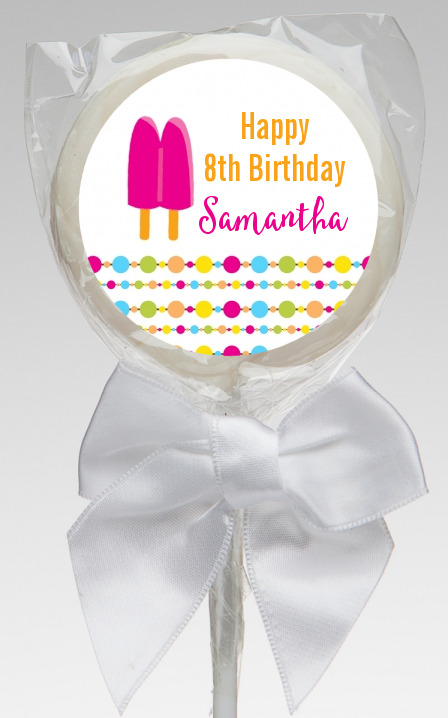  Popsicle Stick - Personalized Birthday Party Lollipop Favors Option 1