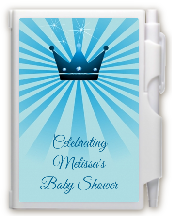 Prince Royal Crown - Baby Shower Personalized Notebook Favor