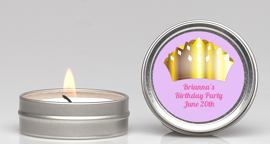  Princess Crown - Birthday Party Candle Favors Option 3