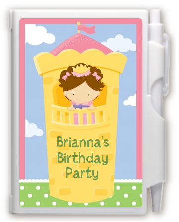 Princess in Tower - Birthday Party Personalized Notebook Favor