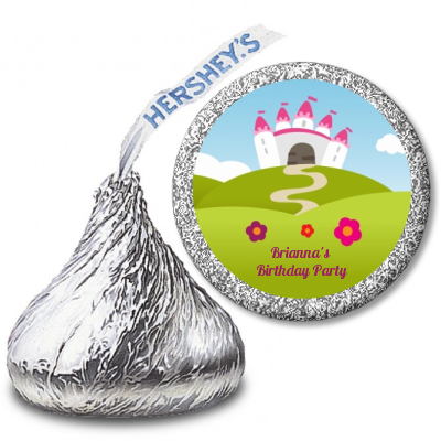 Princess Rolling Hills - Hershey Kiss Birthday Party Sticker Labels