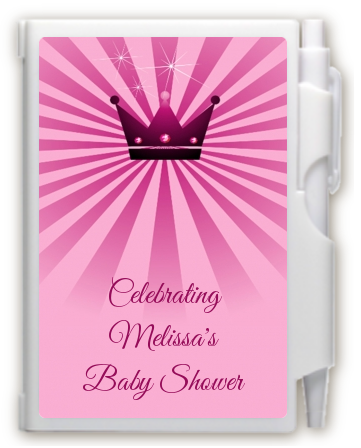 Princess Royal Crown - Baby Shower Personalized Notebook Favor