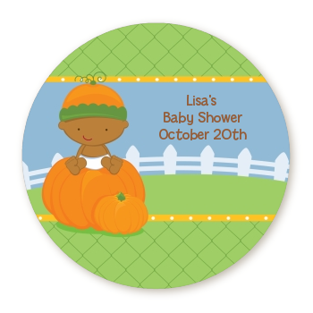  Pumpkin Baby African American - Personalized Baby Shower Table Confetti 