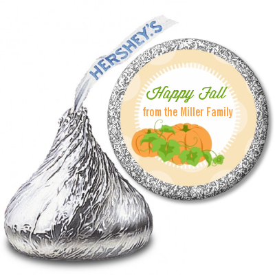 Pumpkin Trio Fall Theme - Hershey Kiss Halloween Sticker Labels