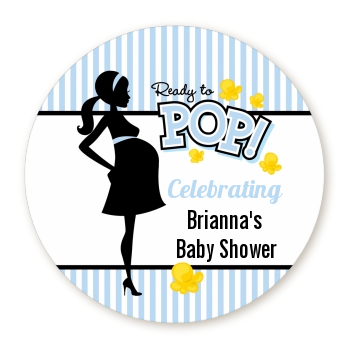  Ready To Pop Blue - Personalized Baby Shower Table Confetti 