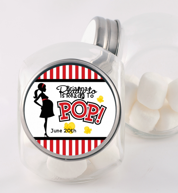  Ready To Pop &reg; - Personalized Baby Shower Candy Jar Option 1