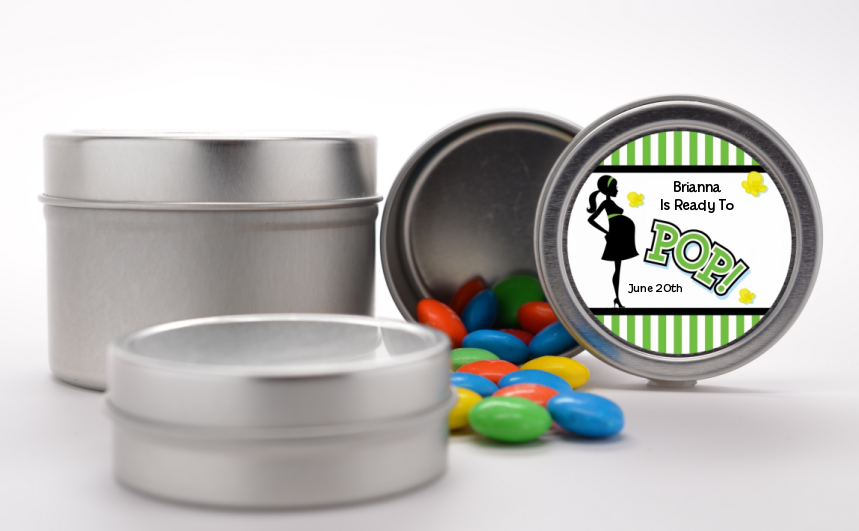  Ready To Pop &reg; - Custom Baby Shower Favor Tins Option 1