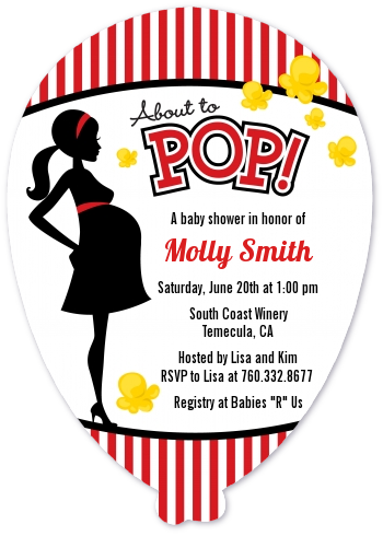 Ready To Pop ® - Baby Shower Shaped Invitations