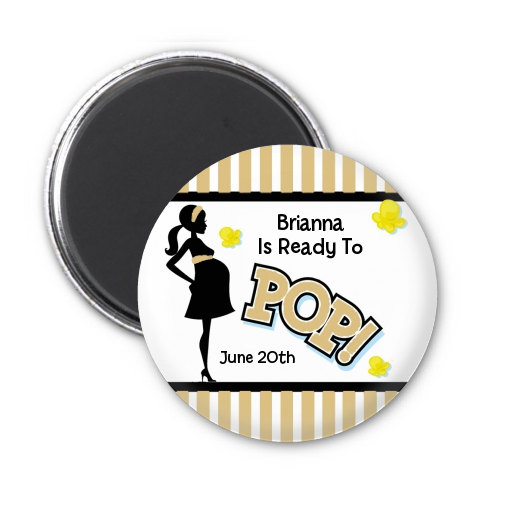  Ready To Pop - Personalized Baby Shower Magnet Favors Option 1