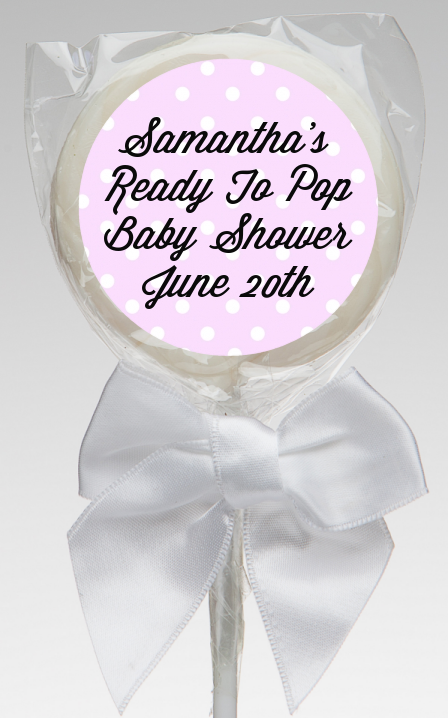  Ready To Pop Pastel Polka Dots - Personalized Baby Shower Lollipop Favors A Mint Green