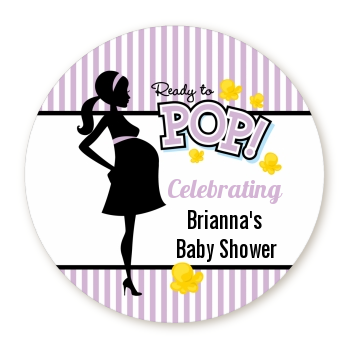 Ready To Pop Purple - Personalized Baby Shower Table Confetti 